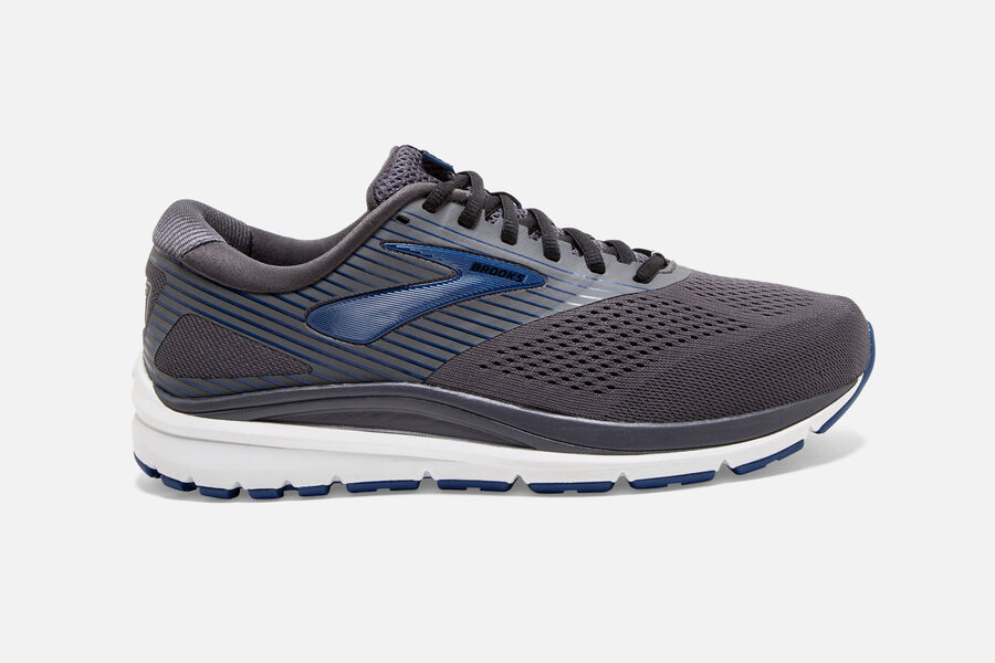 Mens Brooks Addiction 14 Walking Shoes Blackened Pearl/Blue/Black | 602917-JDU